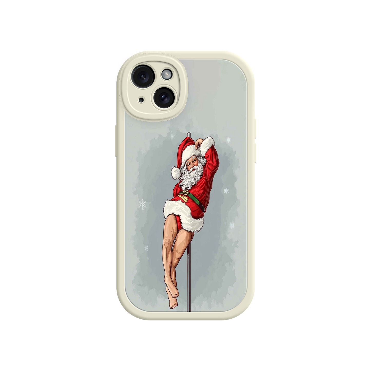 #MC0038 Factory Wholesale Pole Dancing Santa Claus iPhone 17 Case – Funny Christmas Art, Cheeky Holiday Design, Festive Adult Humor