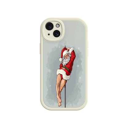 #MC0038 Factory Wholesale Pole Dancing Santa Claus iPhone 17 Case – Funny Christmas Art, Cheeky Holiday Design, Festive Adult Humor