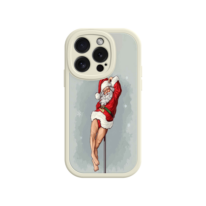 #MC0038 Factory Wholesale Pole Dancing Santa Claus iPhone 17 Case – Funny Christmas Art, Cheeky Holiday Design, Festive Adult Humor