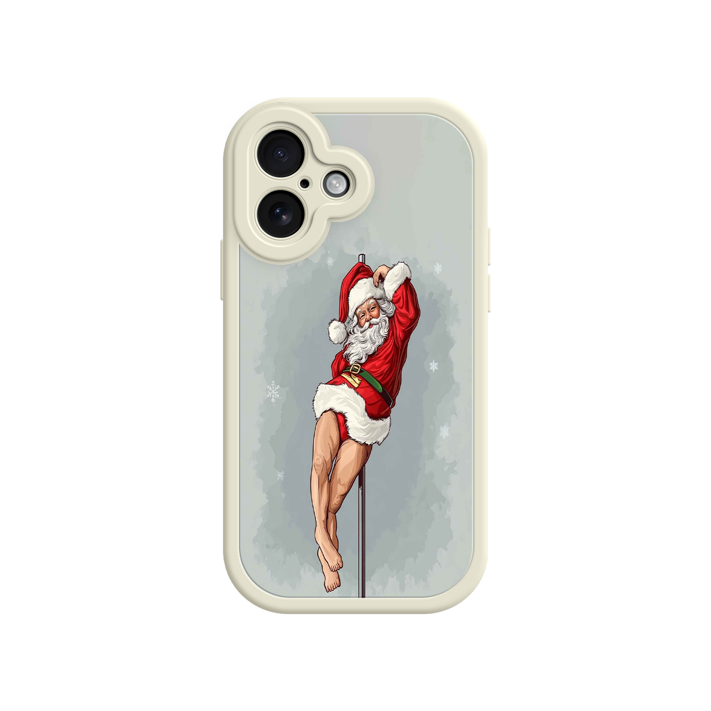 #MC0038 Factory Wholesale Pole Dancing Santa Claus iPhone 17 Case – Funny Christmas Art, Cheeky Holiday Design, Festive Adult Humor