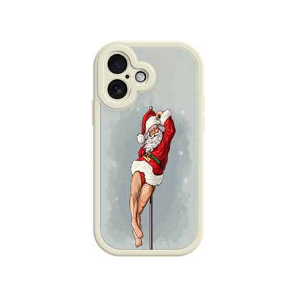 #MC0038 Factory Wholesale Pole Dancing Santa Claus iPhone 17 Case – Funny Christmas Art, Cheeky Holiday Design, Festive Adult Humor