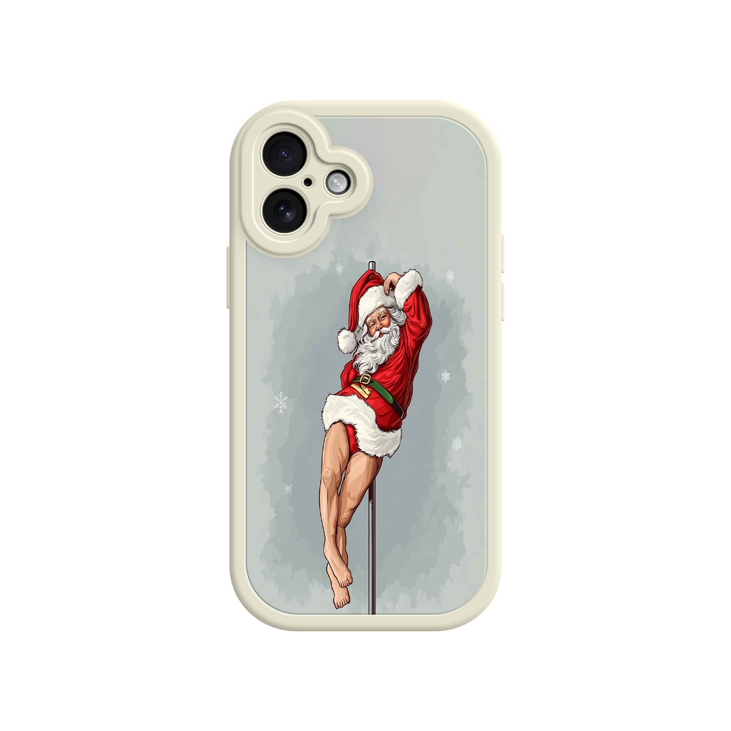 #MC0038 Factory Wholesale Pole Dancing Santa Claus iPhone 17 Case – Funny Christmas Art, Cheeky Holiday Design, Festive Adult Humor
