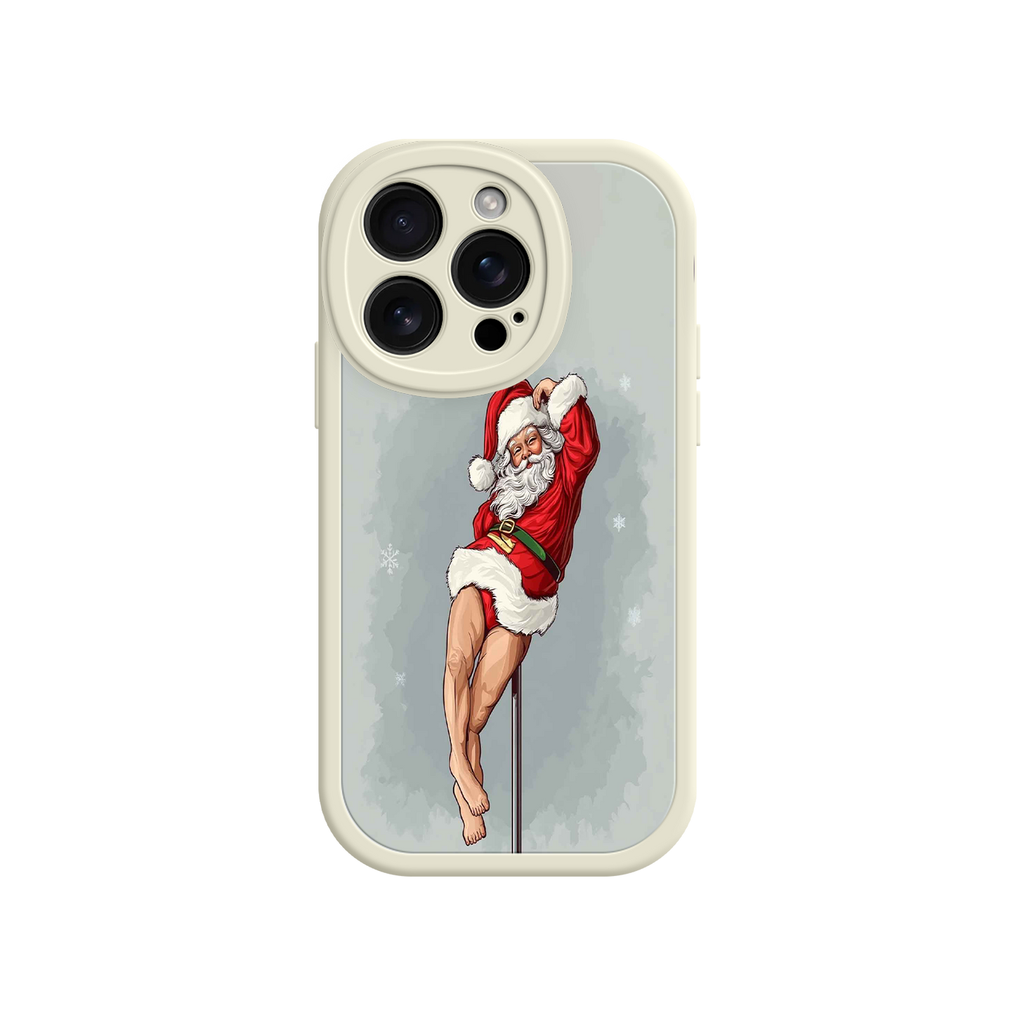 #MC0038 Factory Wholesale Pole Dancing Santa Claus iPhone 17 Case – Funny Christmas Art, Cheeky Holiday Design, Festive Adult Humor