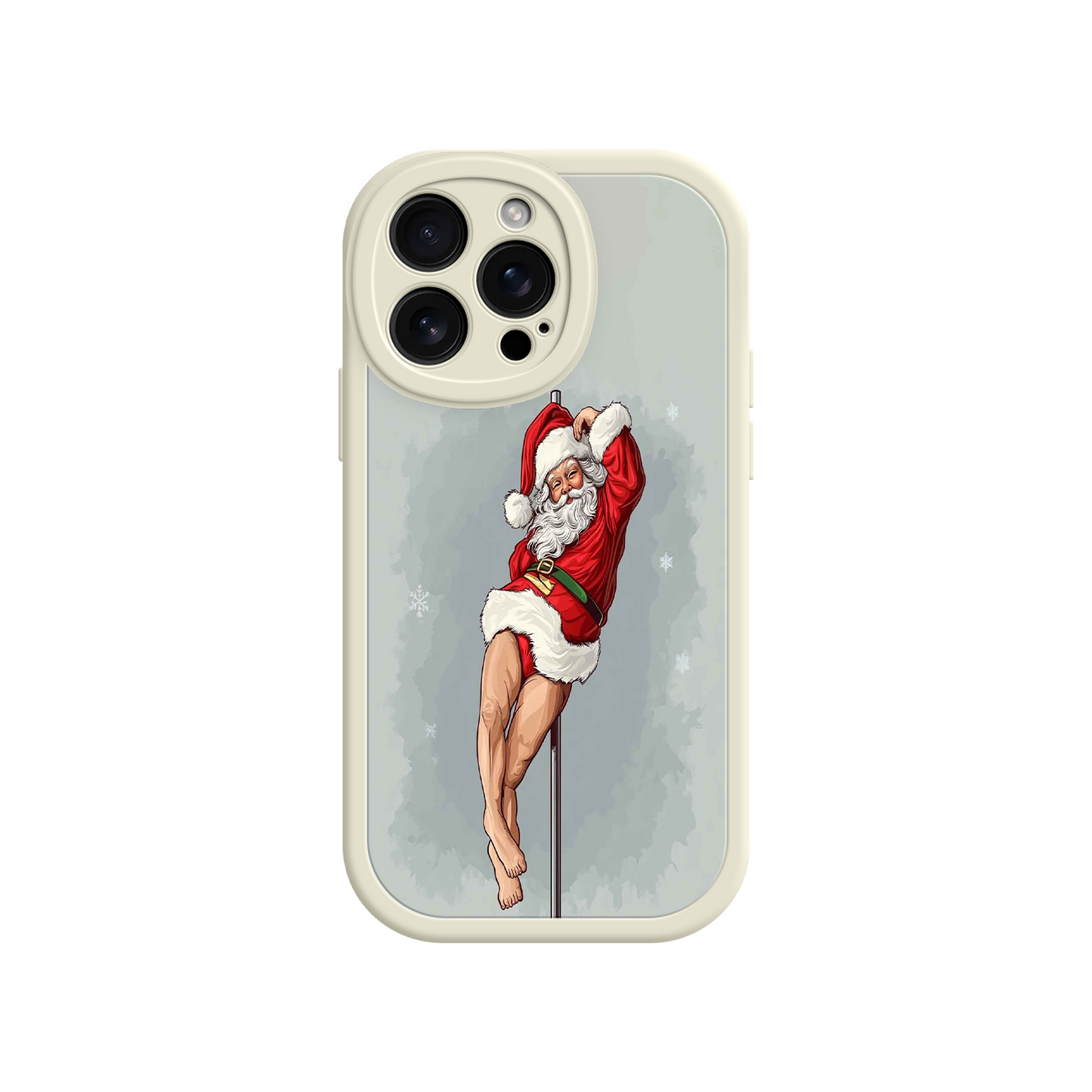 #MC0038 Factory Wholesale Pole Dancing Santa Claus iPhone 17 Case – Funny Christmas Art, Cheeky Holiday Design, Festive Adult Humor