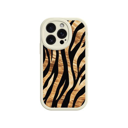iPhone case with exotic animal print and green border