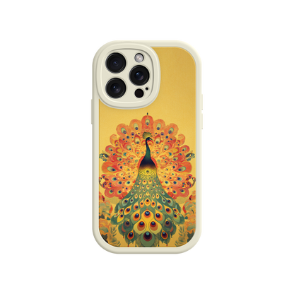 #MC0009 Factory Wholesale Peacock iPhone Case – Artistic Bird Design with Vibrant Feathers & Boho Style