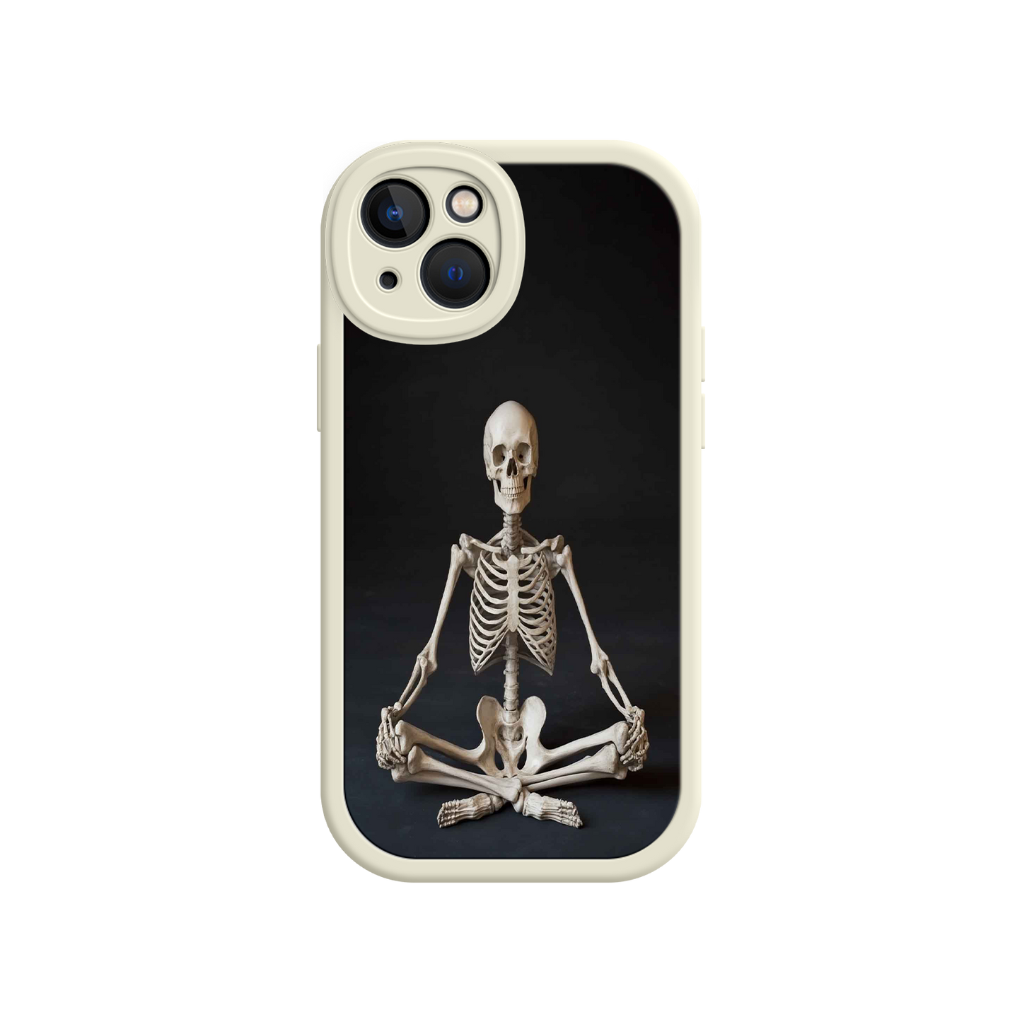 #MC0041 Factory Wholesale Meditating Skeleton iPhone 17 Case – Gothic Skelly Yoga Art, Anatomical Design, Spiritual Aesthetic