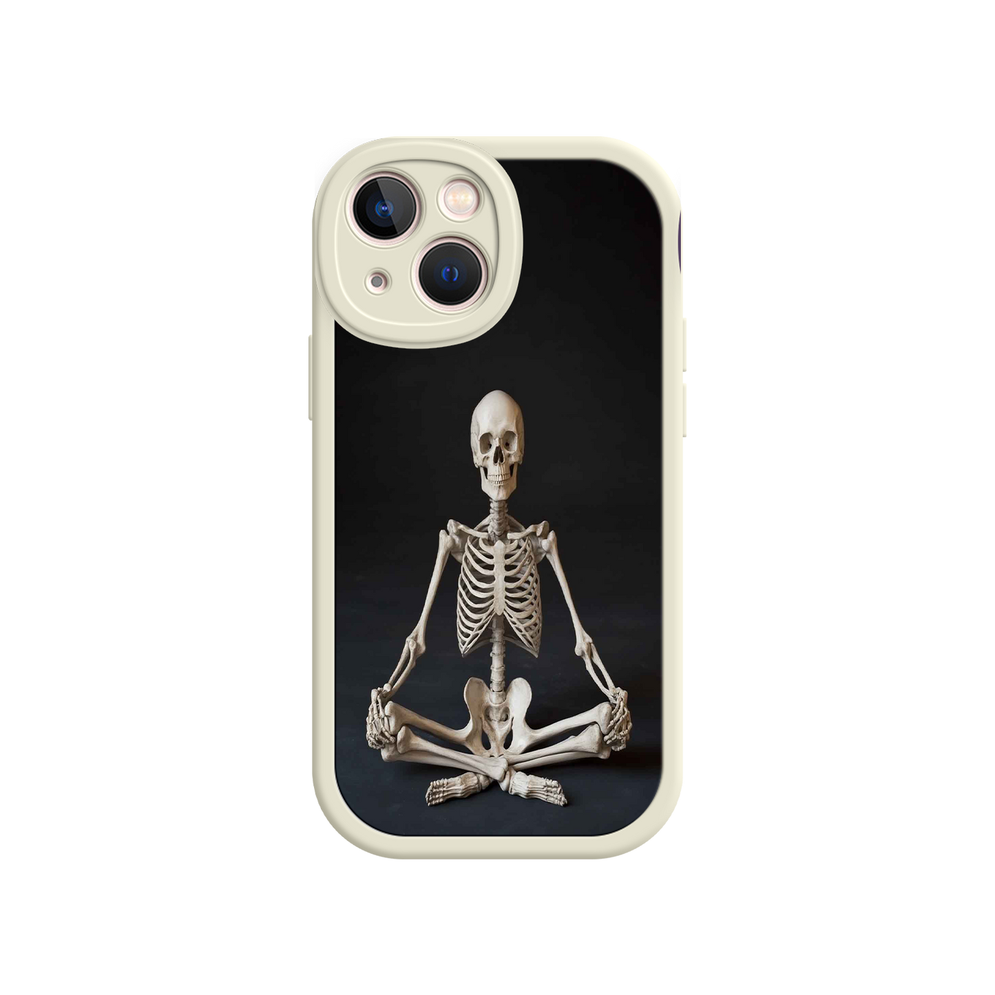 #MC0041 Factory Wholesale Meditating Skeleton iPhone 17 Case – Gothic Skelly Yoga Art, Anatomical Design, Spiritual Aesthetic