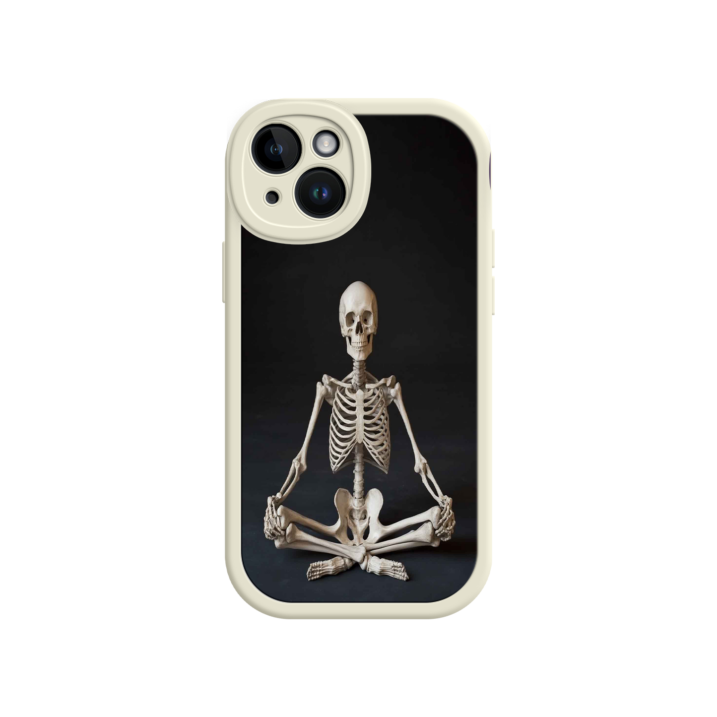 #MC0041 Factory Wholesale Meditating Skeleton iPhone 17 Case – Gothic Skelly Yoga Art, Anatomical Design, Spiritual Aesthetic