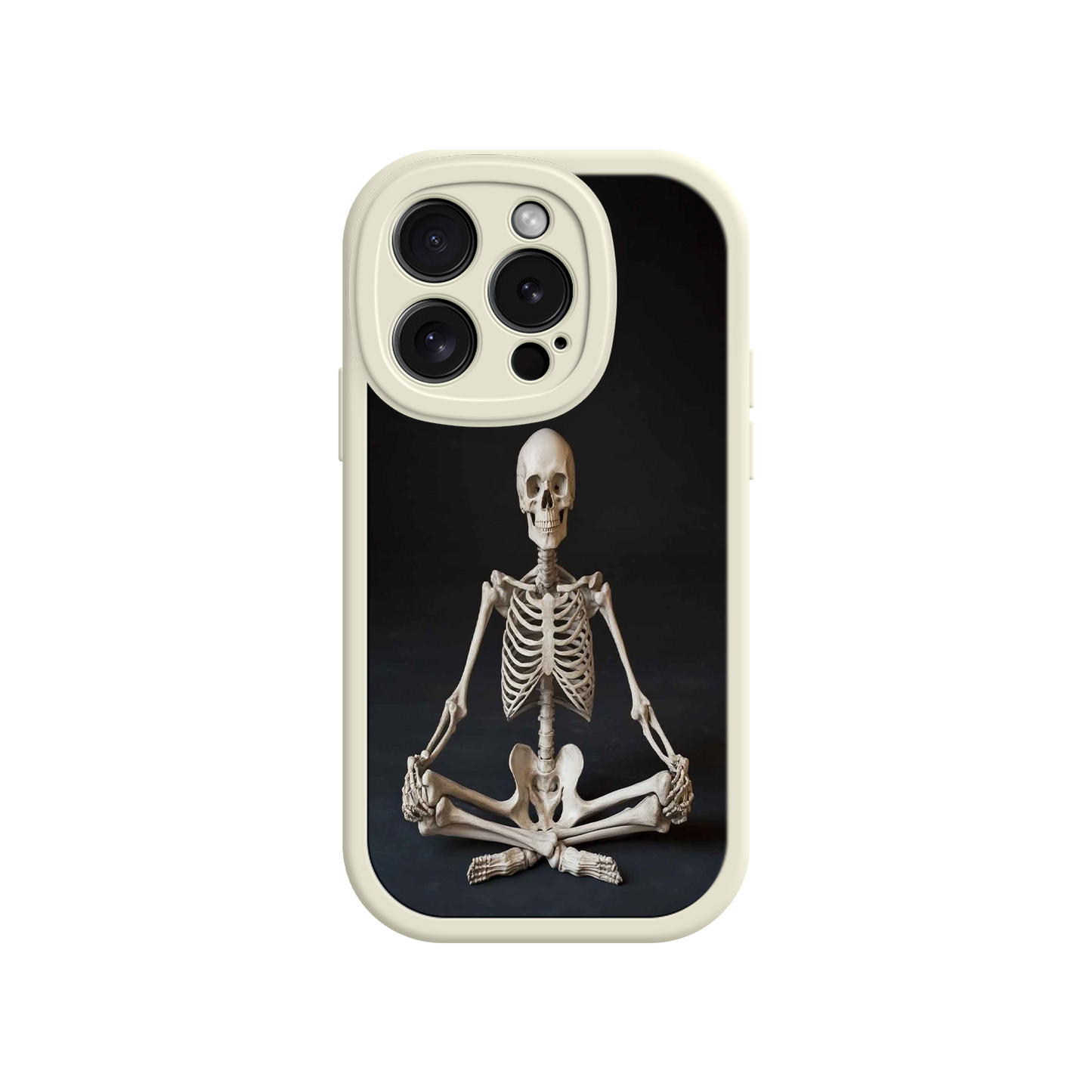 #MC0041 Factory Wholesale Meditating Skeleton iPhone 17 Case – Gothic Skelly Yoga Art, Anatomical Design, Spiritual Aesthetic