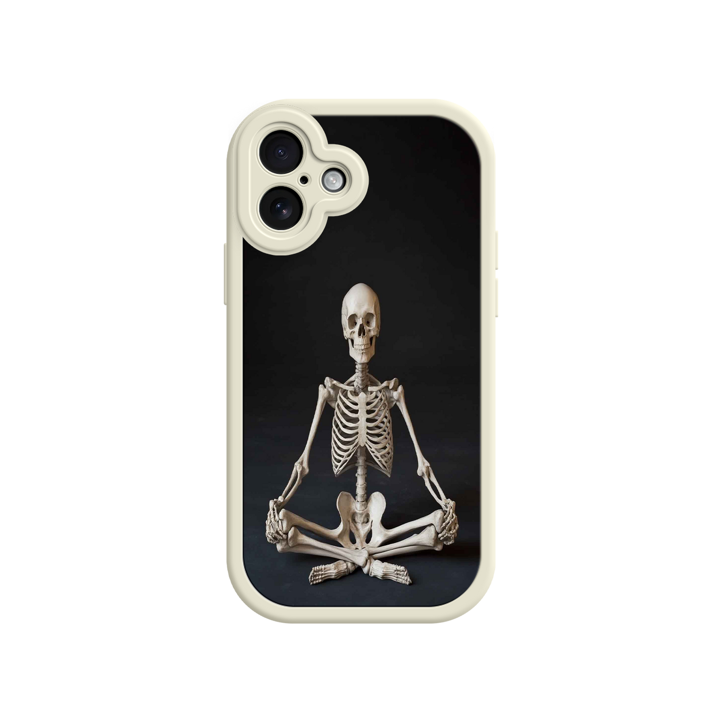 #MC0041 Factory Wholesale Meditating Skeleton iPhone 17 Case – Gothic Skelly Yoga Art, Anatomical Design, Spiritual Aesthetic