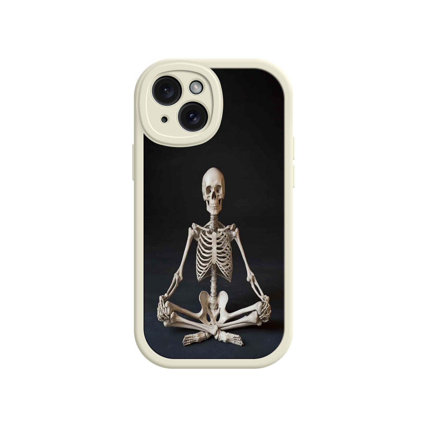 #MC0041 Factory Wholesale Meditating Skeleton iPhone 17 Case – Gothic Skelly Yoga Art, Anatomical Design, Spiritual Aesthetic