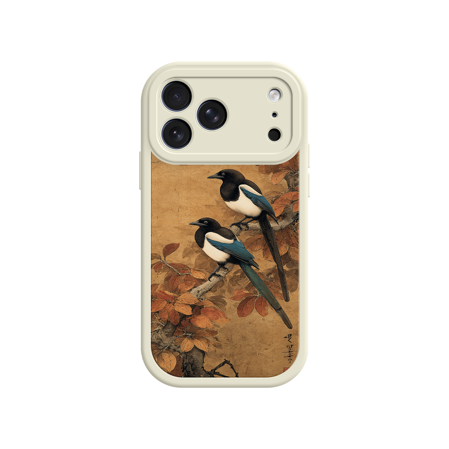 Magpie phone case for birdwatcher gifts