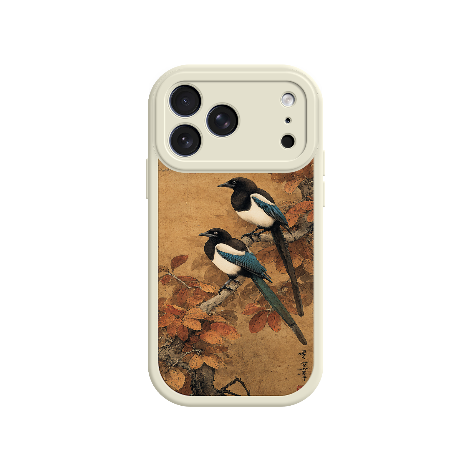 Magpie phone case for birdwatcher gifts