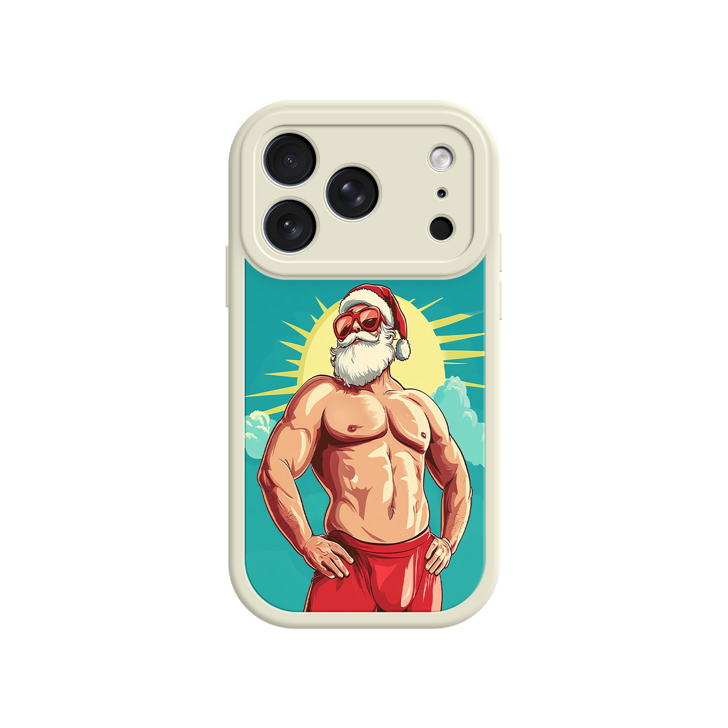 Santa Claus iPhone case with vibrant background