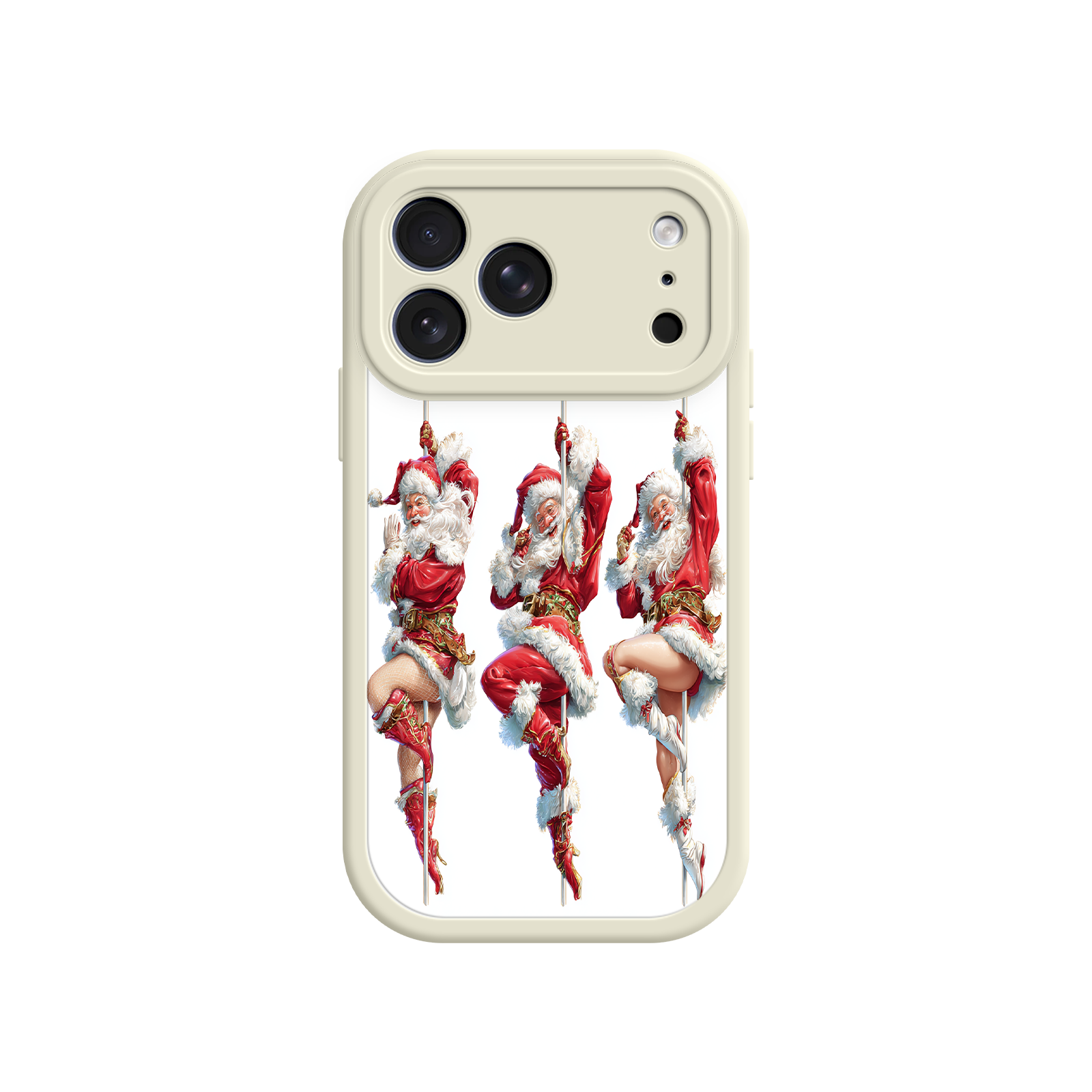 Christmas phone case with vintage Santa dancers