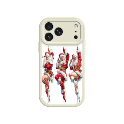 Christmas phone case with vintage Santa dancers