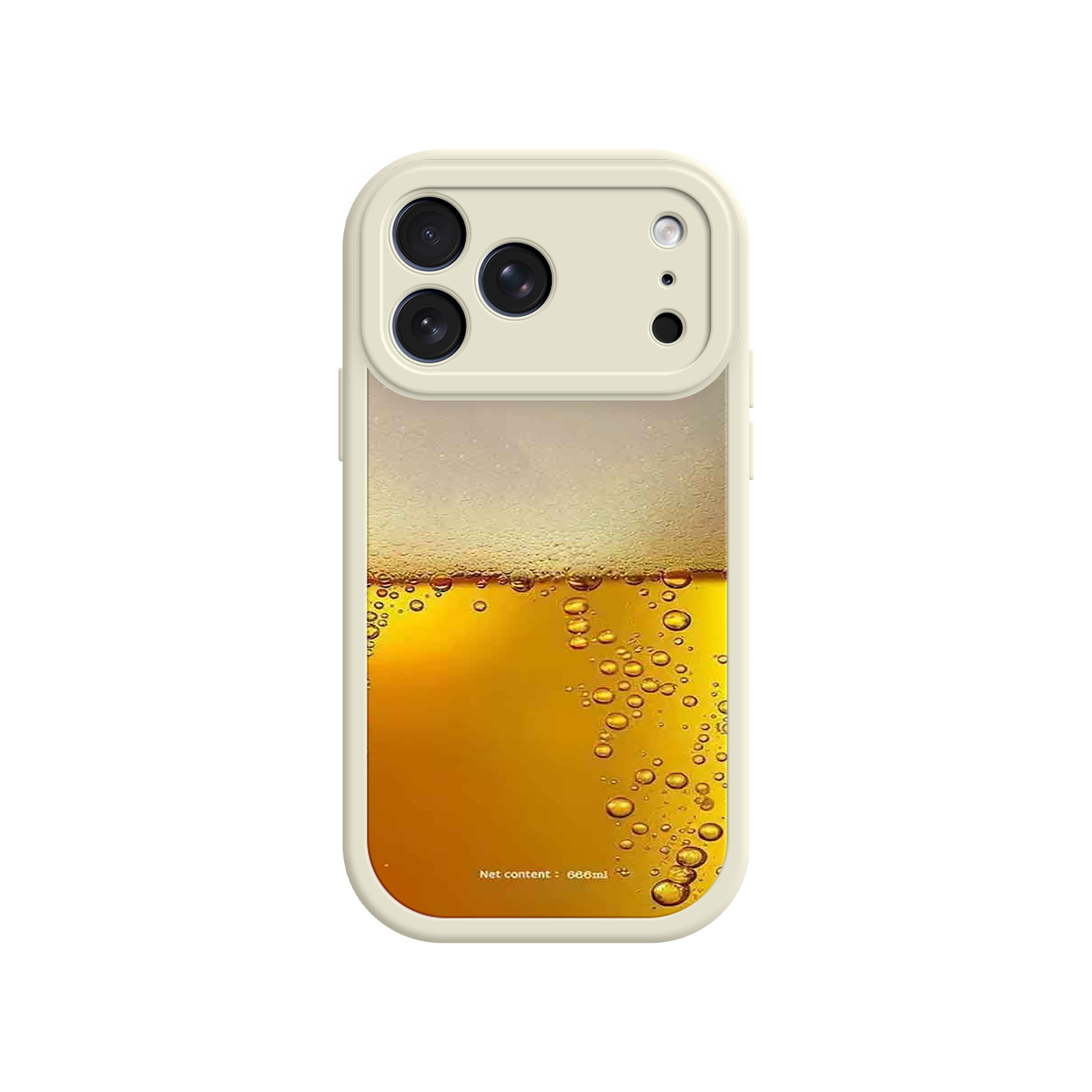 Funny Beer Glass Phone Case – Realistic Foam Design, Novelty Gift for Beer Lovers