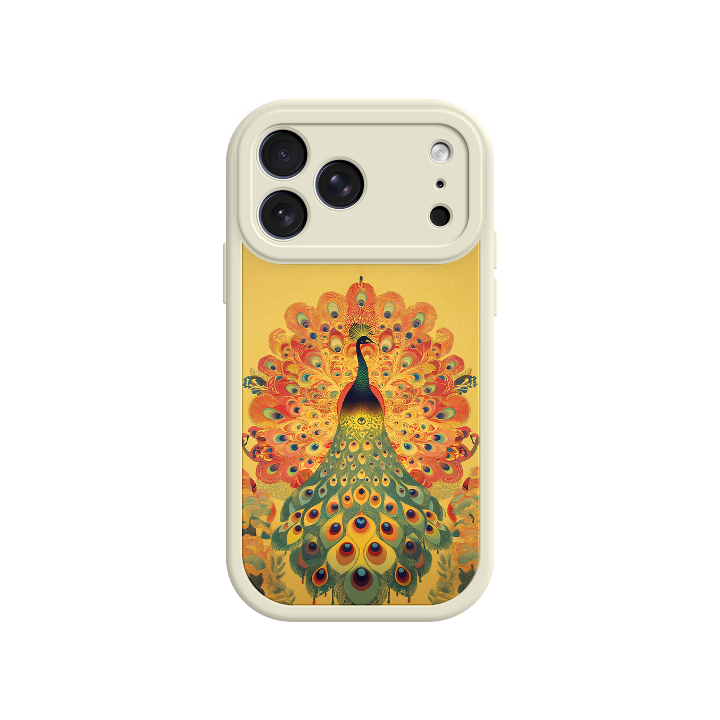 #MC0009 Factory Wholesale Peacock iPhone Case – Artistic Bird Design with Vibrant Feathers & Boho Style