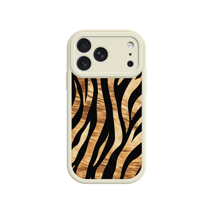 Stylish phone case featuring black and tan tiger pattern