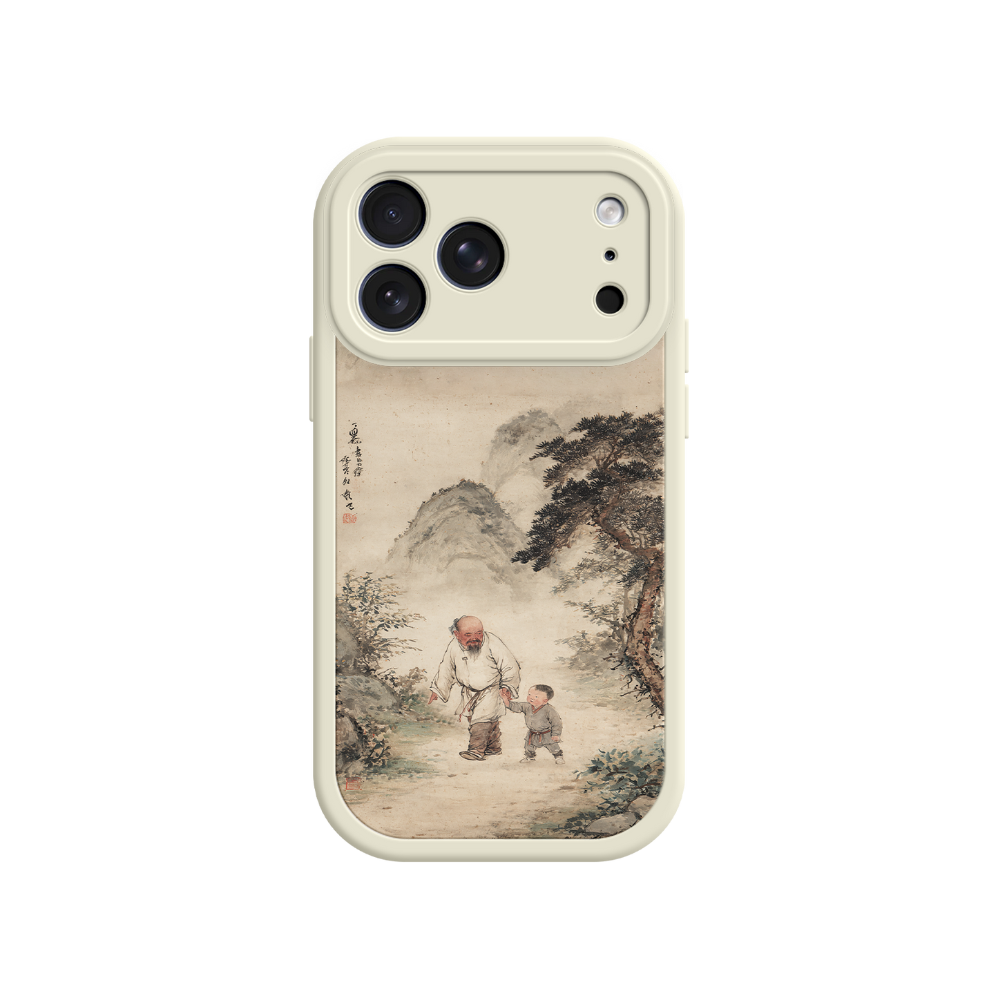 iPhone case with traditional Chinese landscape artwork