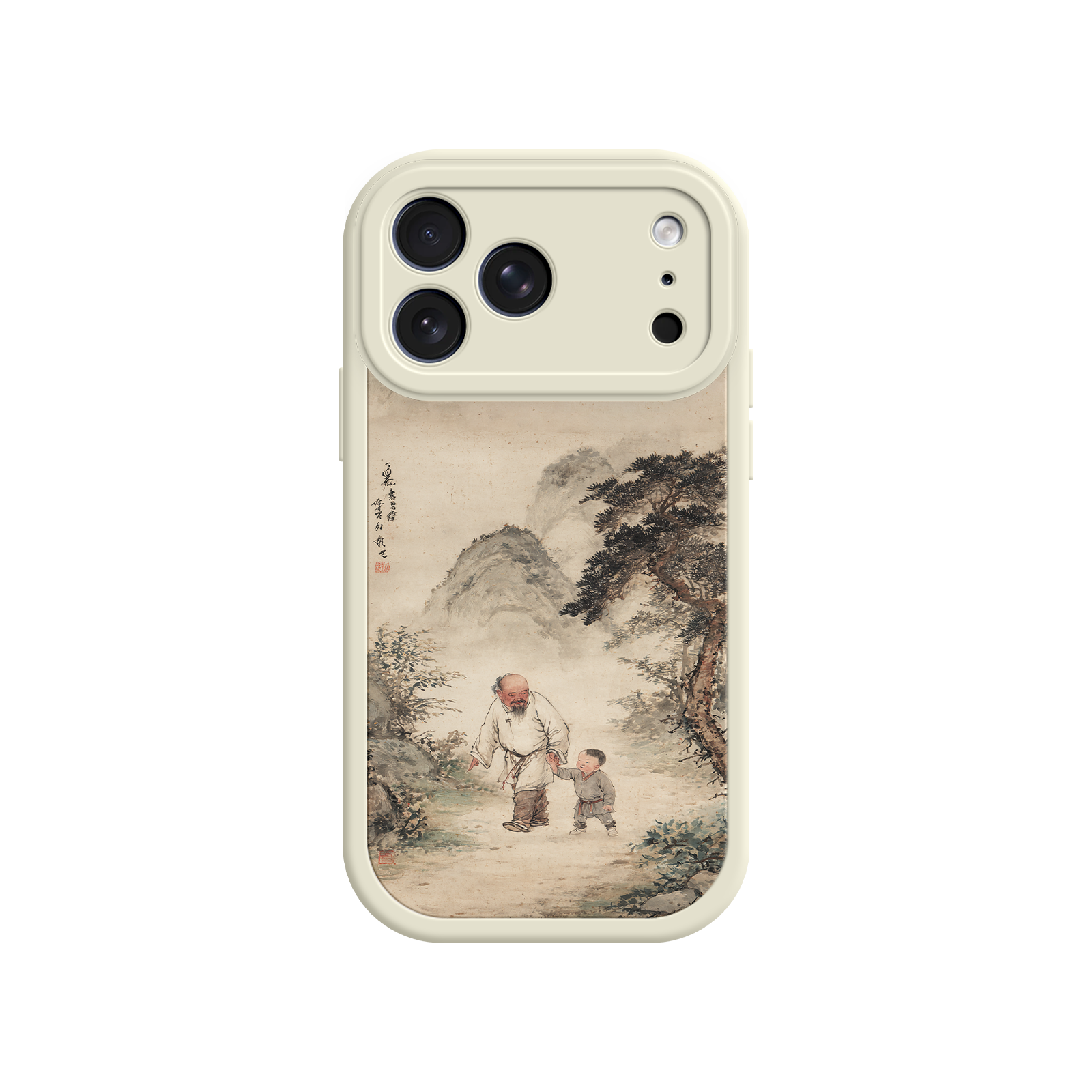 iPhone case with traditional Chinese landscape artwork