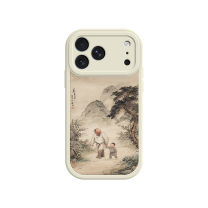 iPhone case with traditional Chinese landscape artwork
