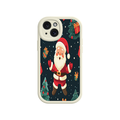 #MC0032 Factory Wholesale Festive Santa iPhone 17 Case – Christmas Holiday Design, Jolly Santa Claus, Gift Boxes & Trees